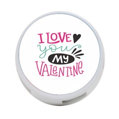 I Love You My Valentine (white) Our Two Hearts Pattern (white) 4-port Usb Hub (one Side) by FashionFling