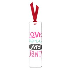 I Love You My Valentine (white) Our Two Hearts Pattern (white) Small Book Marks by FashionFling