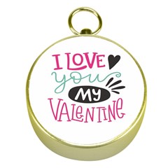 I Love You My Valentine (white) Our Two Hearts Pattern (white) Gold Compasses by FashionFling