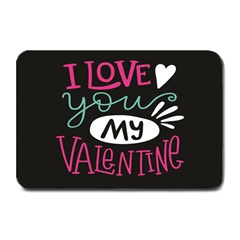  I Love You My Valentine / Our Two Hearts Pattern (black) Plate Mats