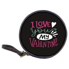  I Love You My Valentine / Our Two Hearts Pattern (black) Classic 20-cd Wallets by FashionFling