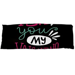  I Love You My Valentine / Our Two Hearts Pattern (black) Body Pillow Case (dakimakura) by FashionFling