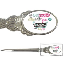 My Every Moment Spent With You Is Diamond To Me / Diamonds Hearts Lips Pattern (white) Letter Openers by FashionFling