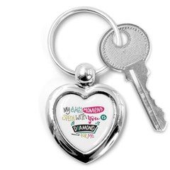 My Every Moment Spent With You Is Diamond To Me / Diamonds Hearts Lips Pattern (white) Key Chains (heart)  by FashionFling