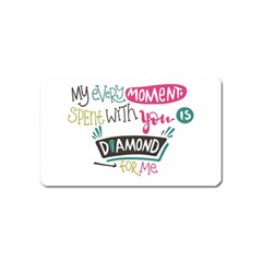 My Every Moment Spent With You Is Diamond To Me / Diamonds Hearts Lips Pattern (white) Magnet (name Card) by FashionFling