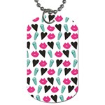 My Every Moment Spent With You Is Diamond To Me / Diamonds Hearts Lips Pattern (white) Dog Tag (Two Sides) Back