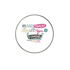 My Every Moment Spent With You Is Diamond To Me / Diamonds Hearts Lips Pattern (white) Hat Clip Ball Marker by FashionFling