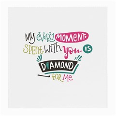 My Every Moment Spent With You Is Diamond To Me / Diamonds Hearts Lips Pattern (white) Medium Glasses Cloth by FashionFling