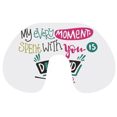 My Every Moment Spent With You Is Diamond To Me / Diamonds Hearts Lips Pattern (white) Travel Neck Pillows