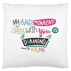 My Every Moment Spent With You Is Diamond To Me / Diamonds Hearts Lips Pattern (white) Standard Flano Cushion Case (one Side) by FashionFling