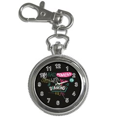 My Every Moment Spent With You Is Diamond To Me / Diamonds Hearts Lips Pattern (black) Key Chain Watches