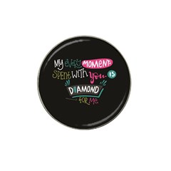 My Every Moment Spent With You Is Diamond To Me / Diamonds Hearts Lips Pattern (black) Hat Clip Ball Marker (10 Pack) by FashionFling