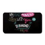 My Every Moment Spent With You Is Diamond To Me / Diamonds Hearts Lips Pattern (black) Medium Bar Mats 16 x8.5  Bar Mat