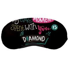 My Every Moment Spent With You Is Diamond To Me / Diamonds Hearts Lips Pattern (black) Sleeping Masks by FashionFling