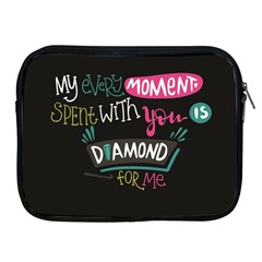 My Every Moment Spent With You Is Diamond To Me / Diamonds Hearts Lips Pattern (black) Apple Ipad 2/3/4 Zipper Cases by FashionFling