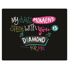 My Every Moment Spent With You Is Diamond To Me / Diamonds Hearts Lips Pattern (black) Double Sided Flano Blanket (medium) 