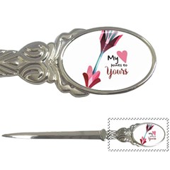 My Heart Points To Yours / Pink And Blue Cupid s Arrows (white) Letter Openers by FashionFling