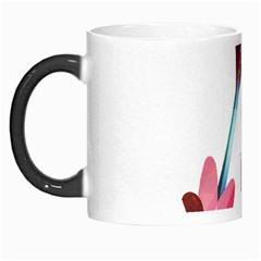 My Heart Points To Yours / Pink And Blue Cupid s Arrows (white) Morph Mugs by FashionFling