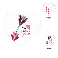 My Heart Points To Yours / Pink And Blue Cupid s Arrows (white) Playing Cards (heart)  by FashionFling