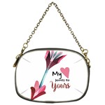 My Heart Points To Yours / Pink And Blue Cupid s Arrows (white) Chain Purses (One Side)  Front