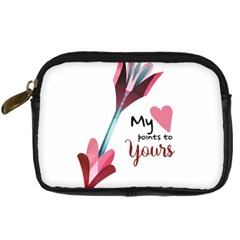 My Heart Points To Yours / Pink And Blue Cupid s Arrows (white) Digital Camera Cases by FashionFling