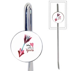 My Heart Points To Yours / Pink And Blue Cupid s Arrows (white) Book Mark by FashionFling