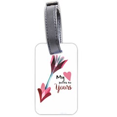 My Heart Points To Yours / Pink And Blue Cupid s Arrows (white) Luggage Tags (one Side)  by FashionFling