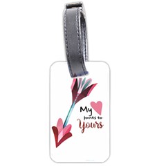 My Heart Points To Yours / Pink And Blue Cupid s Arrows (white) Luggage Tags (two Sides) by FashionFling