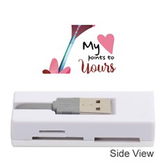 My Heart Points To Yours / Pink And Blue Cupid s Arrows (white) Memory Card Reader (stick)  by FashionFling