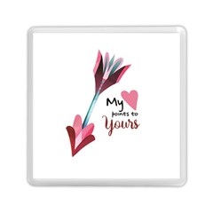 My Heart Points To Yours / Pink And Blue Cupid s Arrows (white) Memory Card Reader (square)  by FashionFling