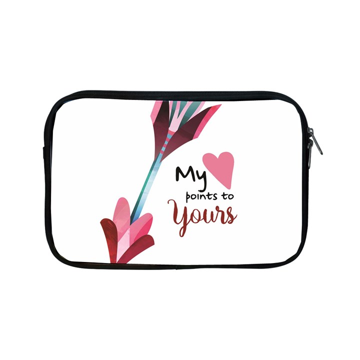 My Heart Points To Yours / Pink And Blue Cupid s Arrows (white) Apple iPad Mini Zipper Cases