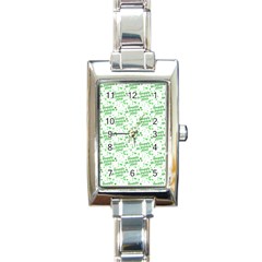 Saint Patrick Motif Pattern Rectangle Italian Charm Watch by dflcprints