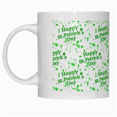 Saint Patrick Motif Pattern White Mugs by dflcprints