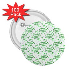 Saint Patrick Motif Pattern 2 25  Buttons (100 Pack)  by dflcprints