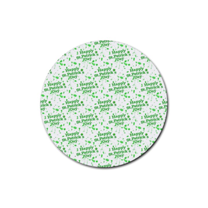 Saint Patrick Motif Pattern Rubber Round Coaster (4 pack) 