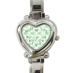 Saint Patrick Motif Pattern Heart Italian Charm Watch by dflcprints