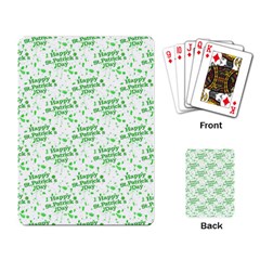 Saint Patrick Motif Pattern Playing Card by dflcprints