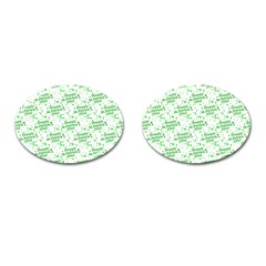 Saint Patrick Motif Pattern Cufflinks (oval) by dflcprints