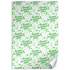 Saint Patrick Motif Pattern Canvas 12  X 18   by dflcprints