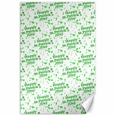 Saint Patrick Motif Pattern Canvas 24  X 36  by dflcprints