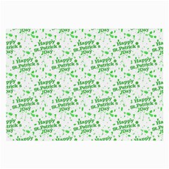 Saint Patrick Motif Pattern Large Glasses Cloth (2-side) by dflcprints