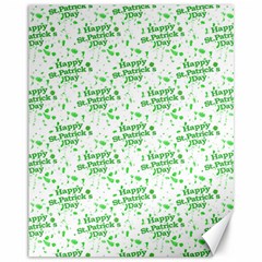 Saint Patrick Motif Pattern Canvas 11  X 14   by dflcprints