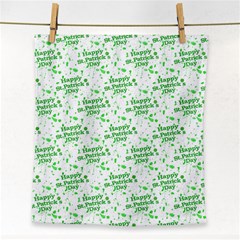 Saint Patrick Motif Pattern Face Towel by dflcprints