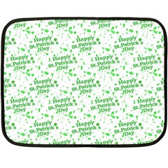 Saint Patrick Motif Pattern Fleece Blanket (mini) by dflcprints