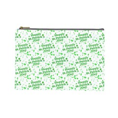 Saint Patrick Motif Pattern Cosmetic Bag (large)  by dflcprints