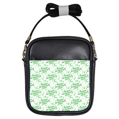 Saint Patrick Motif Pattern Girls Sling Bags by dflcprints