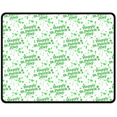 Saint Patrick Motif Pattern Fleece Blanket (medium)  by dflcprints