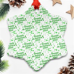 Saint Patrick Motif Pattern Ornament (snowflake)