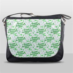 Saint Patrick Motif Pattern Messenger Bags by dflcprints