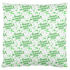 Saint Patrick Motif Pattern Large Cushion Case (two Sides) by dflcprints